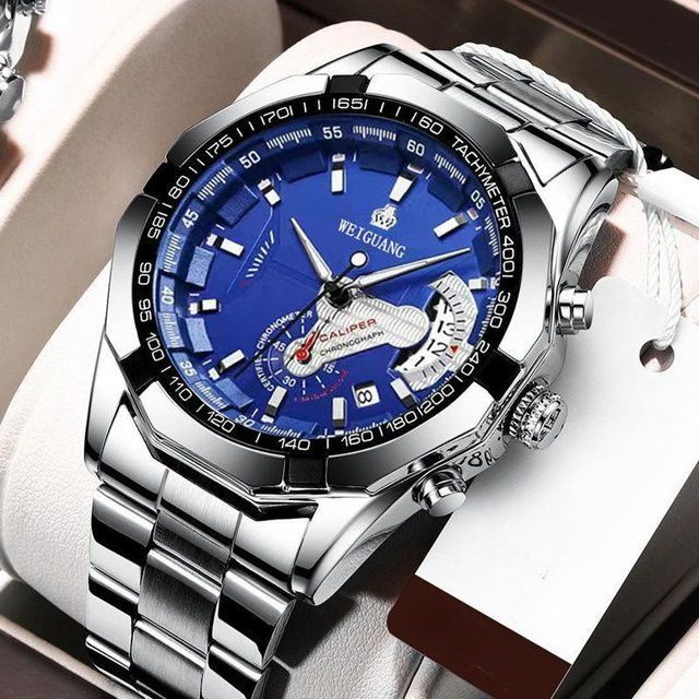 MAITA Emodern Armbanduhr Automatik, Edelstahl, Blau, Herren - Bild 1