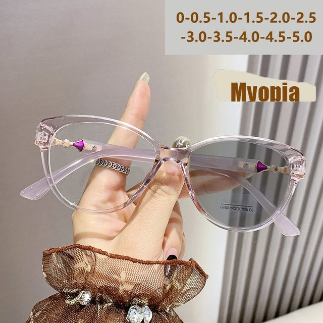 VABBON 6019 Korrekturbrille, Vollrand, Cat-Eye, transparent, Plastic, Anti-Blaulicht - Bild 1