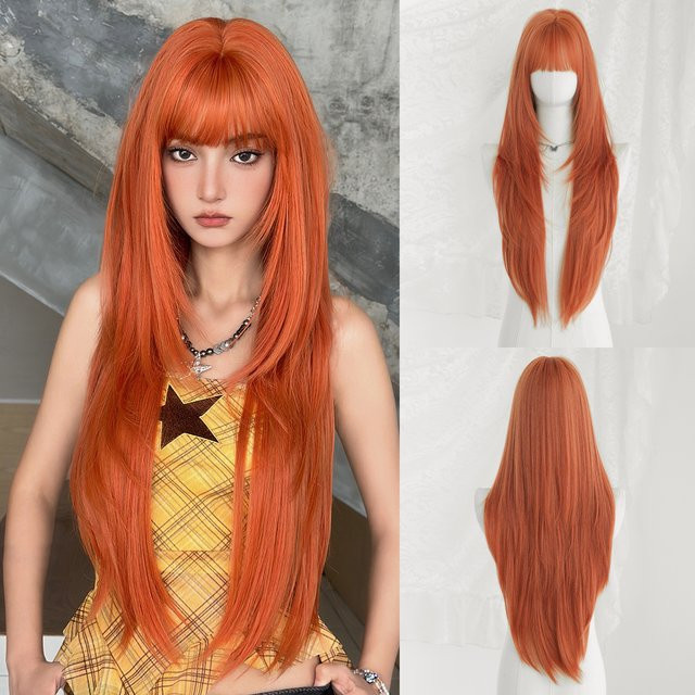 7JHH WIGS Perücke, orange, synthetisch, Damen - Bild 1