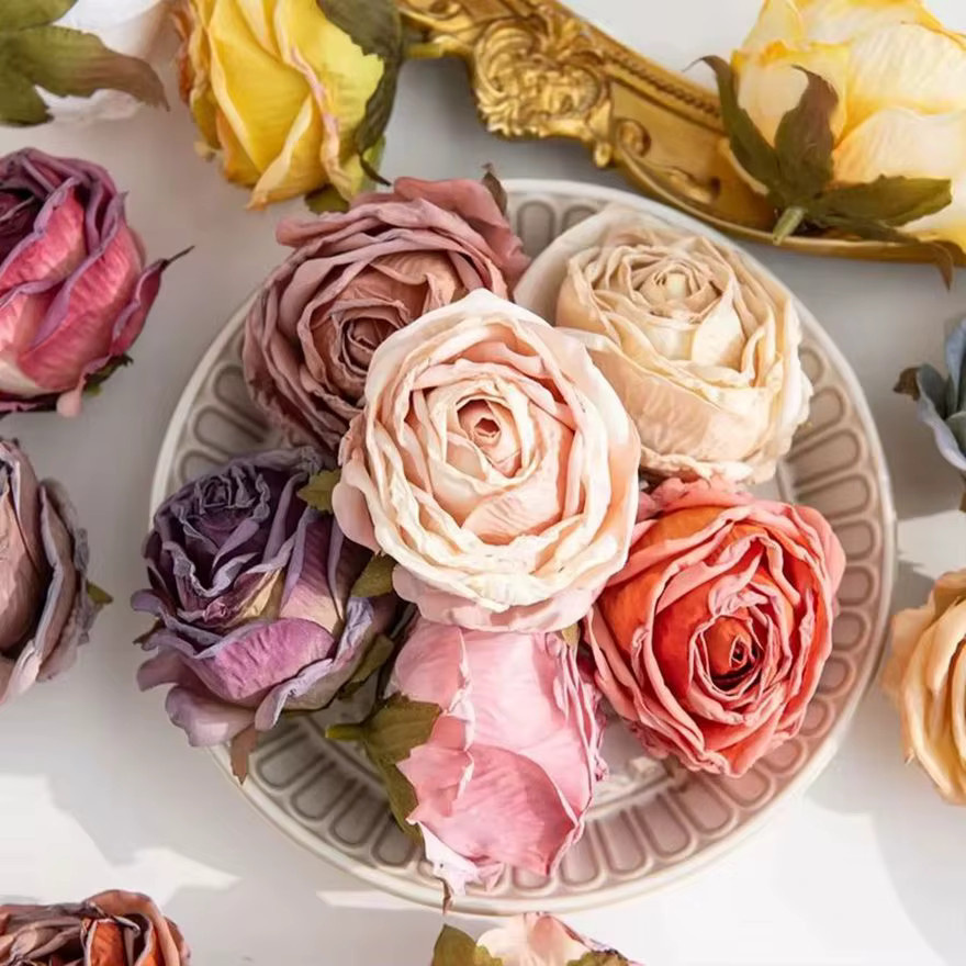 Premium Seidenrosen als künstliche Blumen für Hochzeits-Brautsträuße, Dekokränze und Gartenpartys in Multicolour - Bild 2