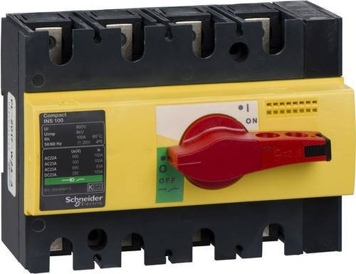 Schneider Electric 28925 Lasttrennschalter 100A 250 V/DC 690 V/AC in Rot und Gelb - Bild 1