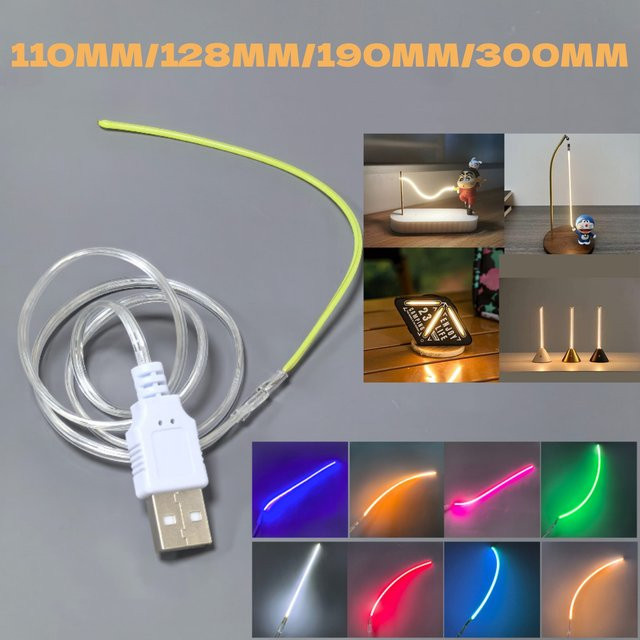 HEGEHE LED Filament flexibel 360 Grad USB DC 5V biegsame Edison Glühbirne für DIY Beleuchtung - Bild 1