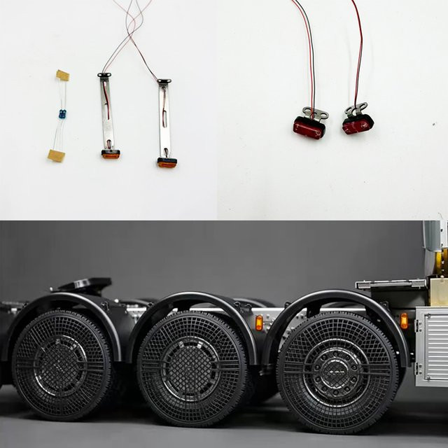 Tamiya Seitliche LED-Breitenleuchten, Warnleuchten, 1:14 - Bild 1