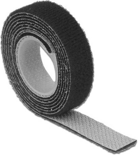 Delock 18709 Klettband zum Bündeln in Schwarz, Länge: 1 m, Breite: 13 mm - Bild 1