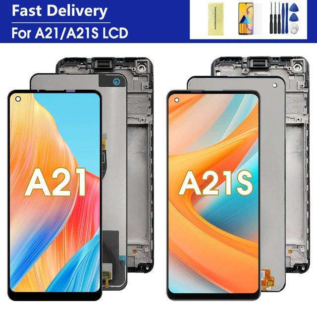 Samsung A21s A217 LCD Display mit Rahmen und Touchscreen Digitizer in Schwarz, 6,5 Zoll für SM-A215U - Bild 1