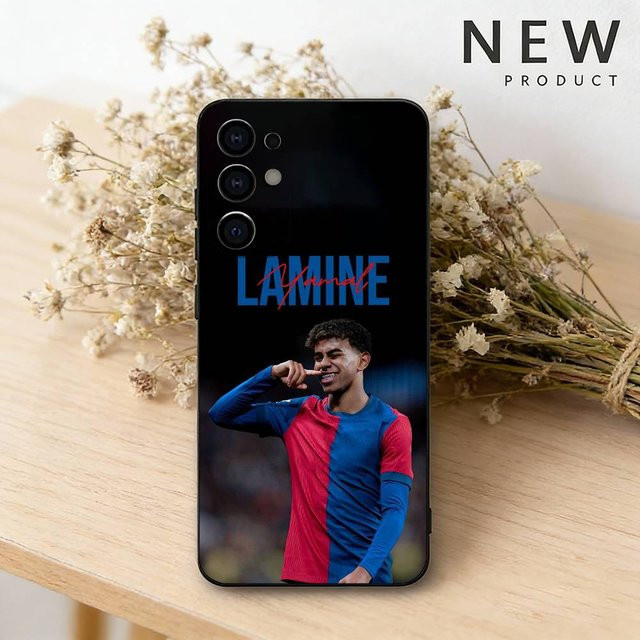 Handyhülle Fußball Lamine Yamal für Samsung Galaxy S26 S25 S24 S23 S22 S21 S20 S10 S9 Ultra Plus Lite in Schwarz weiche Hülle - Bild 1