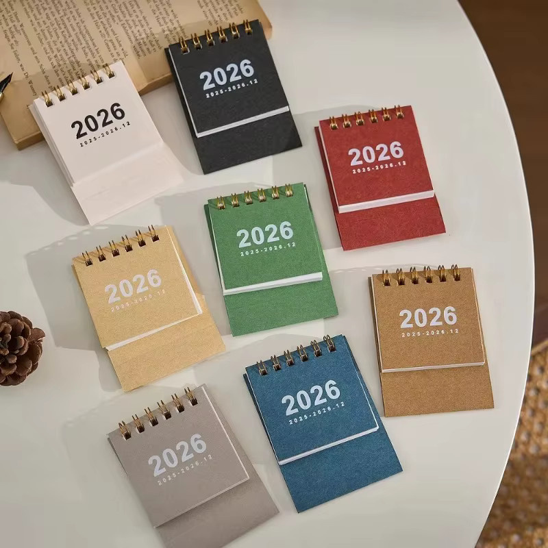 Zaomo Mini-Desktop-Kalender 2026 in Schwarz aus Papier - Bild 3