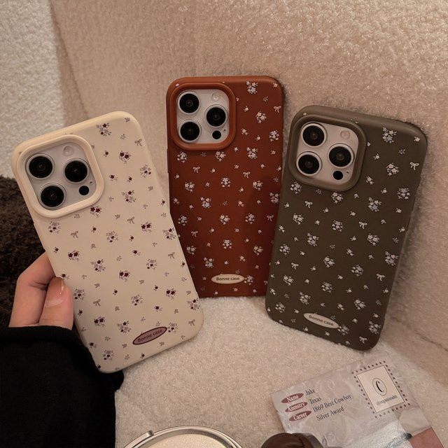 Stoßfeste iPhone Handyhülle mit Blumenmuster in Bonbonfarben für Apple iPhone 11 bis 17 Pro Max und Plus Modelle, Multicolor - Bild 1