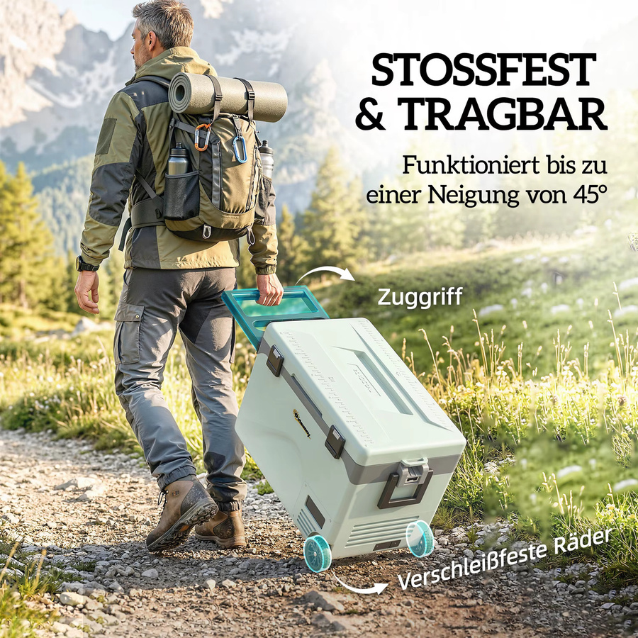 Outsunny Kompressor-Kühlbox 42,5L mit Bluetooth-Telefonhalterung und Flaschenöffner für Camping und Picknick - Bild 3