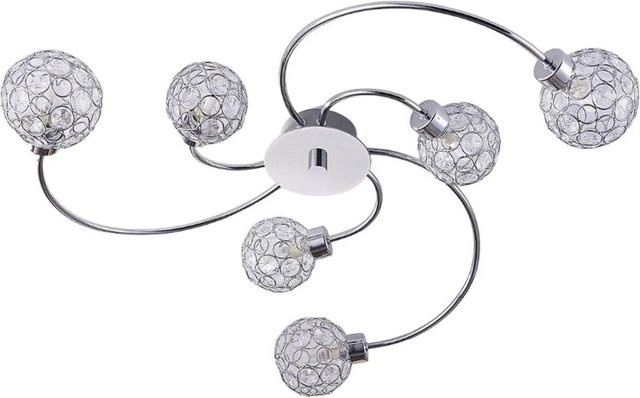 Lindby Deckenlampe Tyron Modern aus Metall in Chrom, 6-flammig für G9 Leuchtmittel - Bild 1