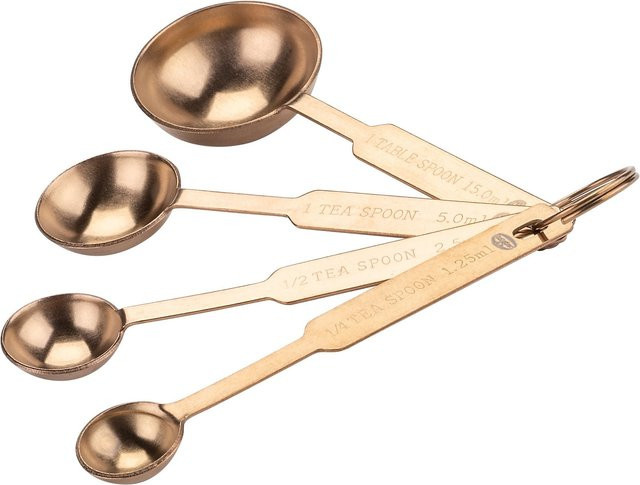 Dr. Oetker Messlöffel-Set Vintage Oster Manufaktur, 4-teilig, Kupfer und Gold aus Edelstahl - Bild 1