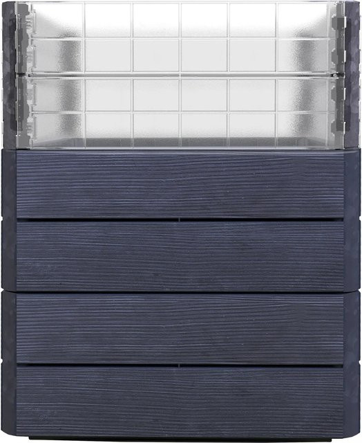 Garantia Hochbeet Ergo Quadro Turbo M in Wood mit Flora Wassersparsystem und transparentem Wachstumsmodul, B/T/H: 80 x 60 x 75 cm - Bild 1
