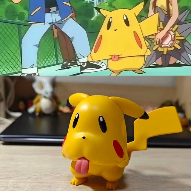 Bandai Pokémon Pikachu Cubone Grimace Figur, 7 cm, Kunststoff - Bild 1
