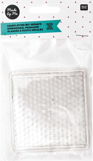 Rico Design Bügelperlen Legeplatte 8x8cm eckig transparent 2 Stück - Bild 1