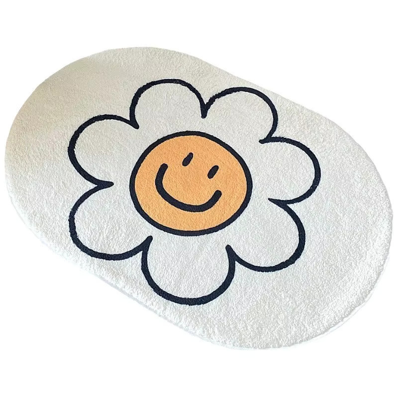 VIKAMA Floraler Teppich aus Kunstkaschmir in Multicolour für Wohnzimmer, Schlafzimmer und Badezimmer B/T/H: 60 x 40 x 1 cm - Bild 5