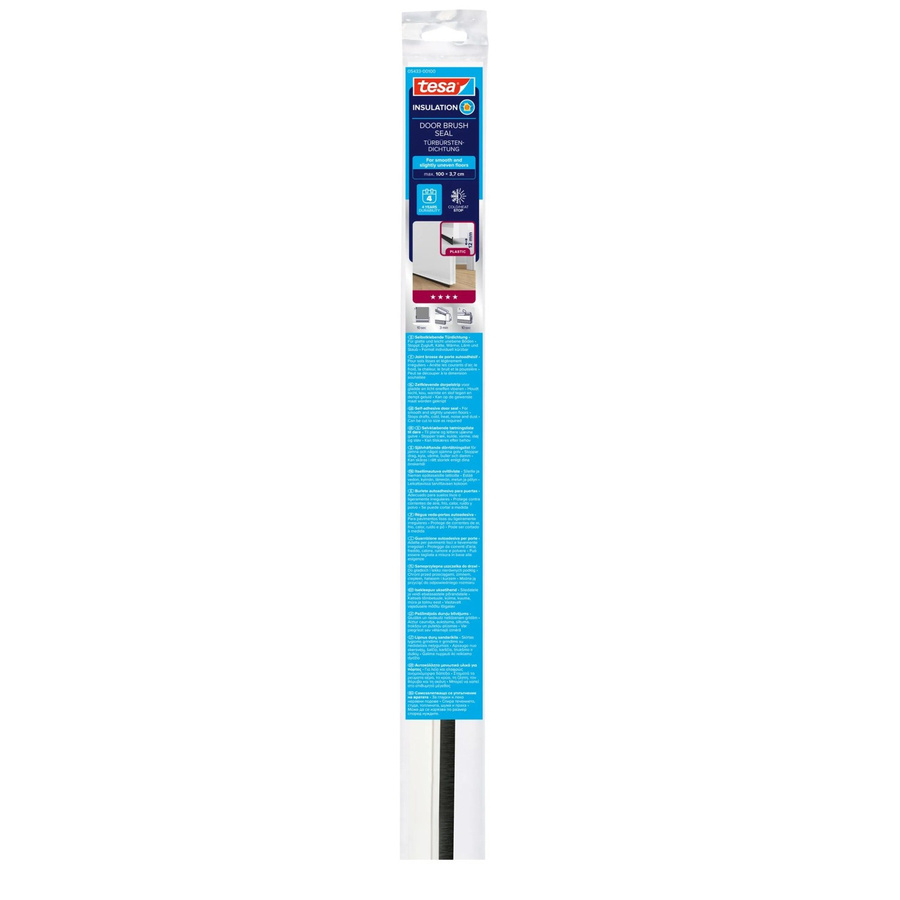 tesa Insulation Türdichtung Bürste selbstklebend Weiß Höhe: 3,7 mm - Bild 2