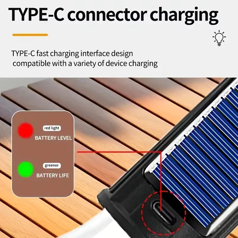ZTree LED Campinglaterne USB wiederaufladbar und Solar-Zeltbeleuchtung mit 3 Modi in Warmweiß - Bild 4