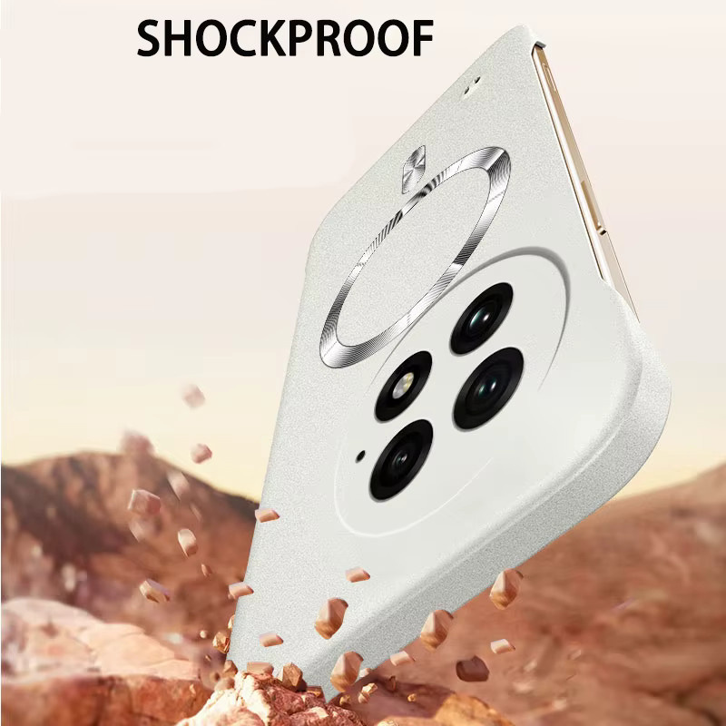 Magnetische rahmenlose Sand Rock Matte Hülle für OnePlus 15 13 13R 12 12R 11 11R 10 9 8 Pro in Grau - Bild 3