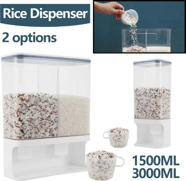 Willstar Reisvorratsbehälter transparent und luftdicht für die Lebensmittelaufbewahrung, 1500 ml oder 3000 ml - Bild 1