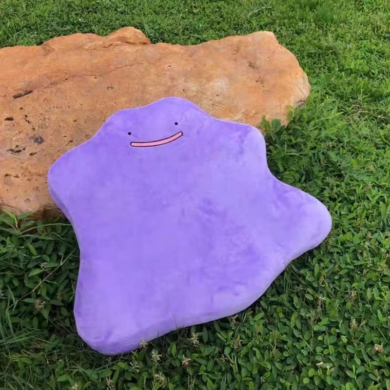 Aoger Pokemon Ditto Sitzkissen lila, rutschfestes und weiches Cartoon Kissen für Zuhause und Büro - Bild 2