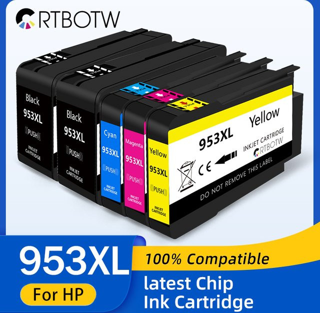 CRTBOTW 953XL Tintenpatrone kompatibel für HP 953 XL Schwarz für OfficeJet Pro 7720 7730 7740 8210 8218 Drucker - Bild 1
