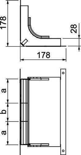 OBO Bettermann Bogen B: 250,00 mm, H: 28,00 mm - Bild 1