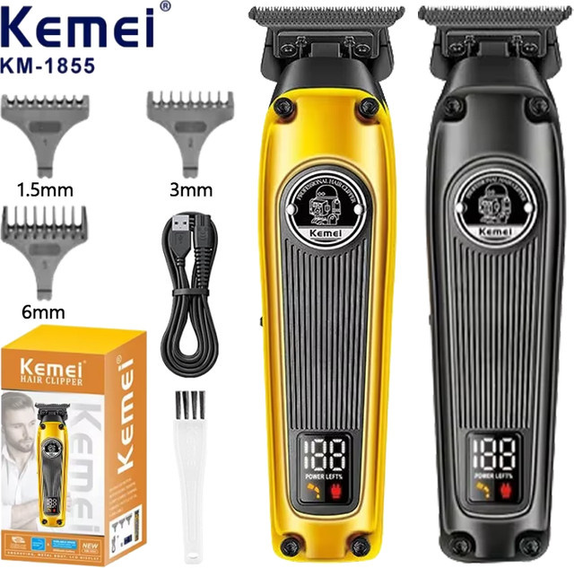 Kemei Haarschneidemaschine km-1855, Gold, Herren - Bild 1