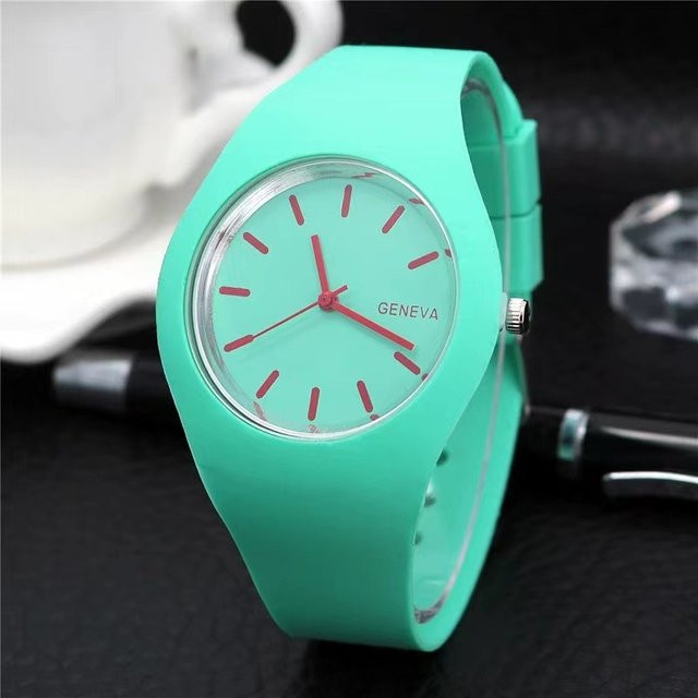 UTHAI Kinderuhr, Quarz-Armbanduhr, Silikon, weiß, schwarz - Bild 1