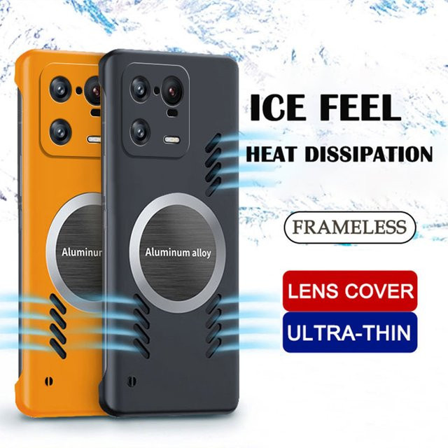 Magnetische Xiaomi Handyhülle mit Graphen-Wärmeableitung für Xiaomi 13 13T 12 12X 11 10 Pro Ultra Lite in Schwarz und Grün - Bild 1