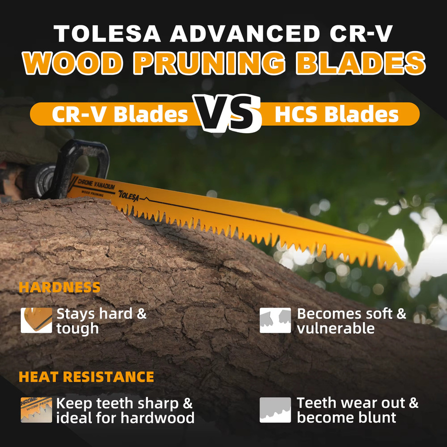TOLESA 5er Set professionelle Säbelsägeblätter für Holz mit 6 TPI, Länge: 15,24 cm - Bild 2