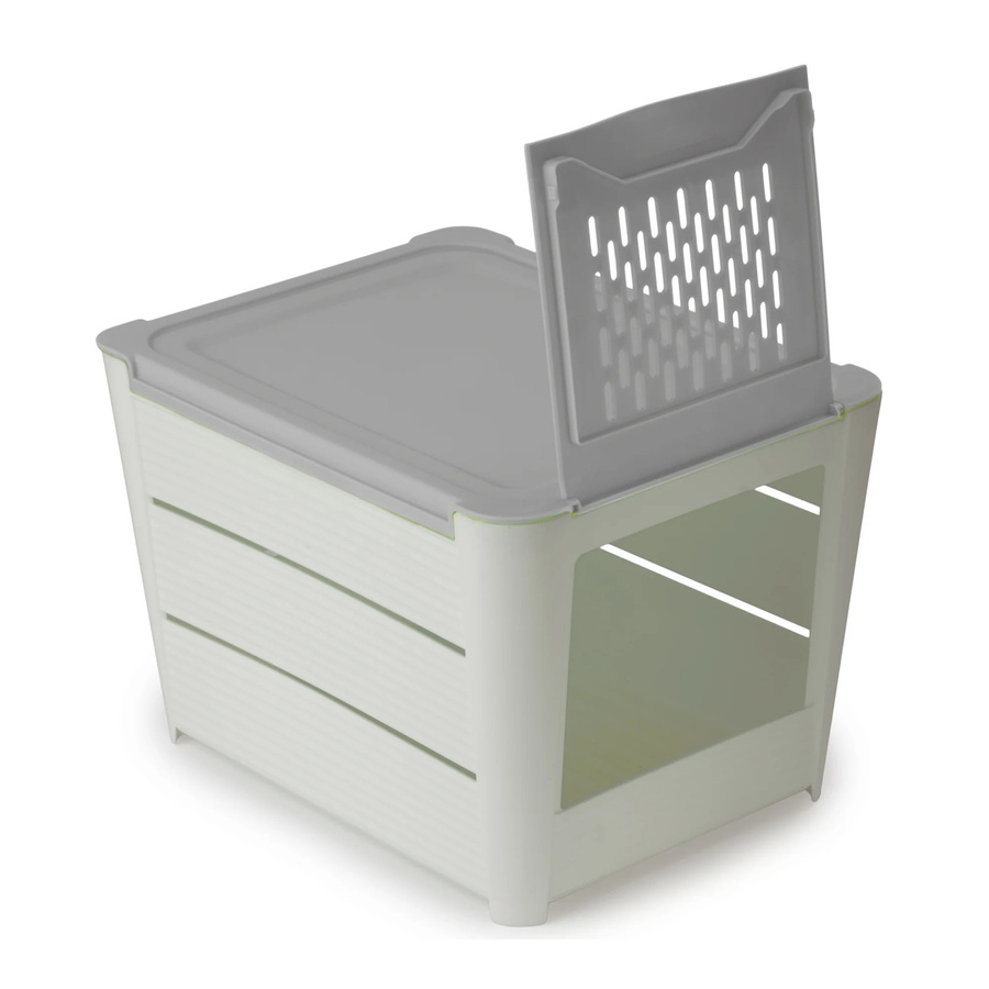 Gemüsebox mit Klappöffnung von Moderne Hausfrau in Grau und Weiss - Bild 2