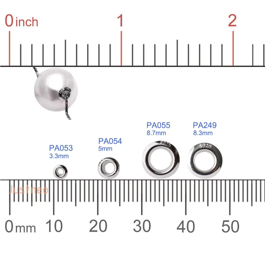 justneo Ösenniete 925 Silber, Unisex - Bild 1
