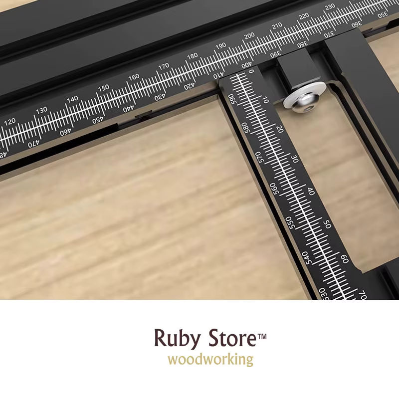 Rubyliutools Einstellbare Präzisionsfräser-Schablonenführung in Schwarz - Bild 5