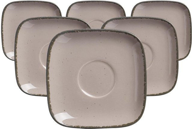 Ritzenhoff & Breker Espressountertassen Casa aus Keramik, Beige, 6er Set, Durchmesser: 10 cm - Bild 1