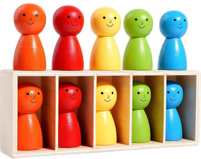 Yiran toy Montessori Farbensortierspielzeug, Holz, ab 2 Jahre - Bild 1