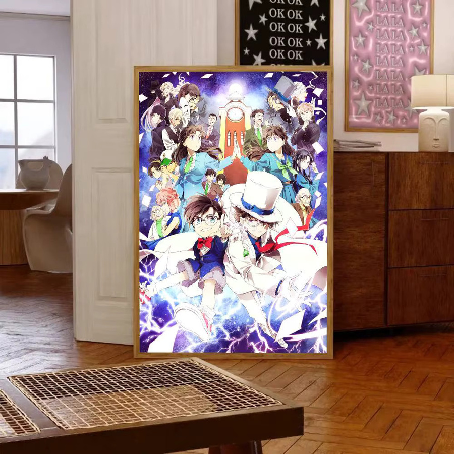Kayou Anime Detektiv Conan Wandposter Selbstklebender Wasserdichter Aufkleber aus Papier, Mehrfarbig, B/H: 15,0 x 10,0 cm - Bild 3