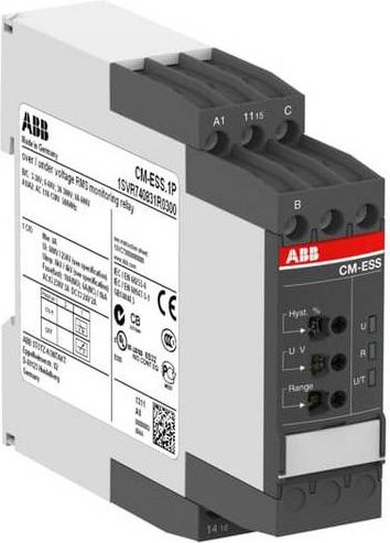 ABB CM-ESS.1S 1SVR730831R1300 Spannungsüberwachungsrelais mit 1 Relais-Ausgang in Grau - Bild 1
