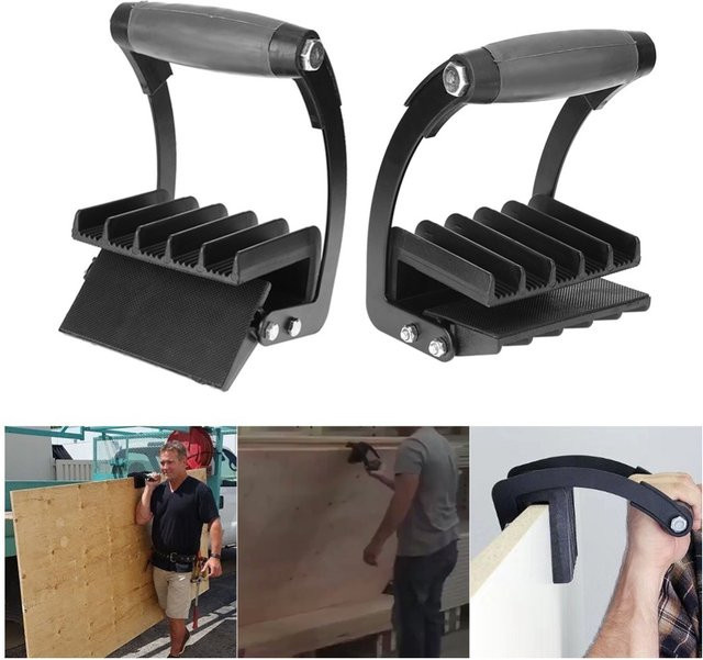 Einhand-Griff für Holz-Klemmen aus Metall in Schwarz, 2er-Set - Bild 1