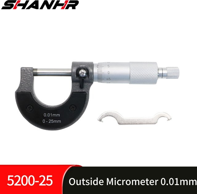 SHANHR Außenmikrometer Präzisionsmessgerät 0-25mm für Maschinisten - Bild 1