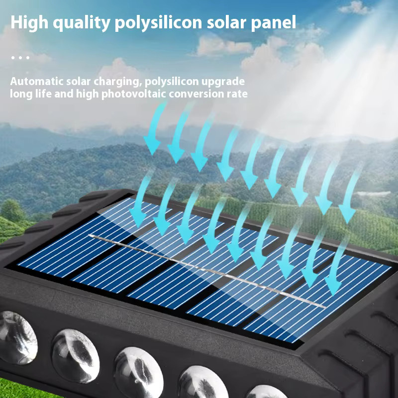 ESMARTER Solar Wandlampe LED für Garten und Außenbereich wasserdicht mit Up-and-Down-Beleuchtung - Bild 5