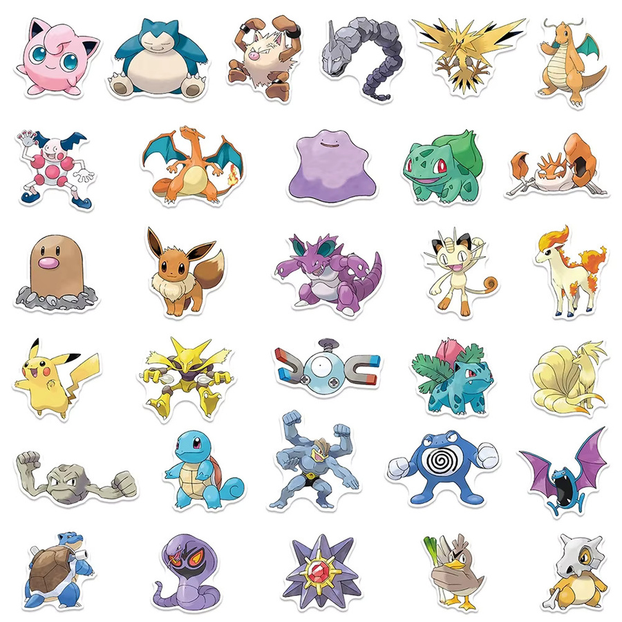 TAKARA TOMY Pokémon Aufkleber, Pikachu Eevee, Set / Bundle - Bild 2