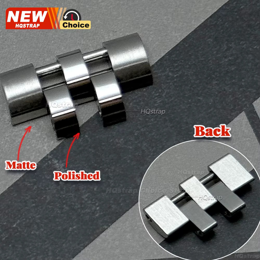 HQstrap Uhrenarmband-Verlängerungsstücke, Edelstahl, Silber - Bild 3