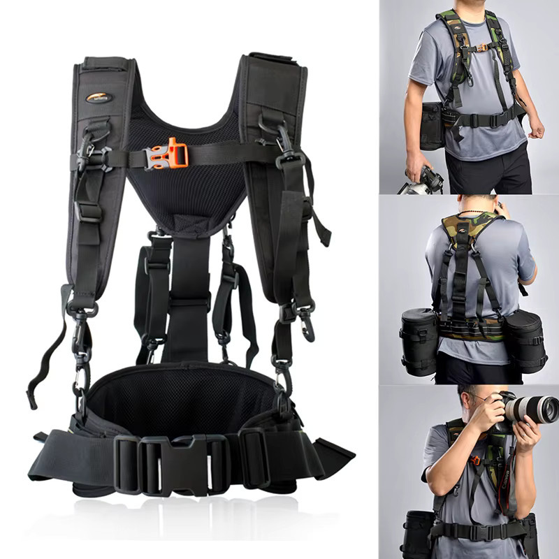Fotografie Gürtel und Harness System Kamera Doppelter Schultergurt für SLR Kameras in Schwarz und Multicolour - Bild 2