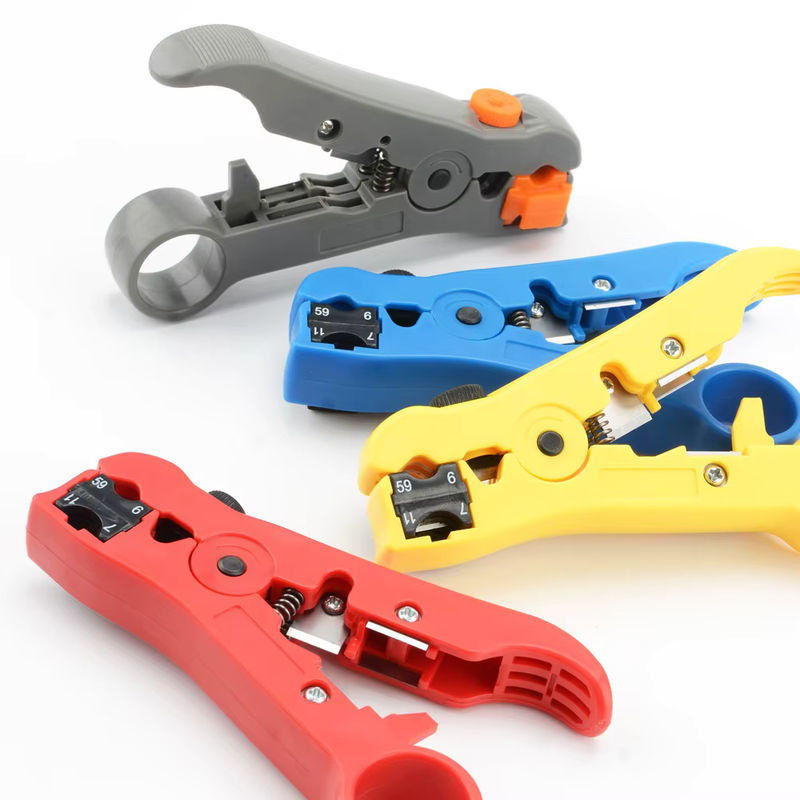 agiiman All-In-One Abisolierwerkzeug Gelb: Abisolierzange für RG59, RG6, RG11, RG7 Koaxialkabel sowie Schneidezange für Rund- und Flachkabel - Bild 2