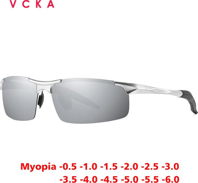 VCKA Sonnenbrille Halbrand, Metall, rechteckig, Unisex, polarisiert - Bild 1