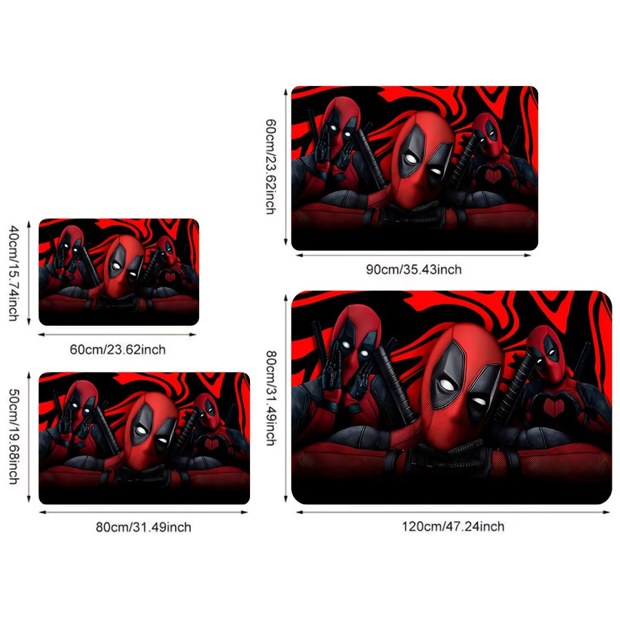 Beast Kingdom Deadpool Cartoon Design Flanell-Türmatte in Multicolour - Bild 2