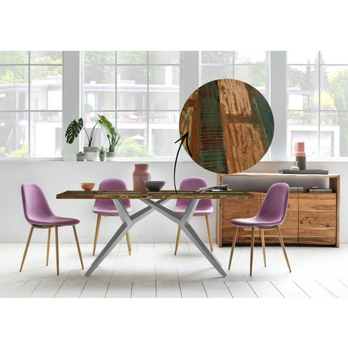 SIT Tisch TABLES & CO aus Holz und Metall in Silber und Braun, Höhe: 73 cm, Breite: 100 cm, Tiefe: 76 cm - Bild 2