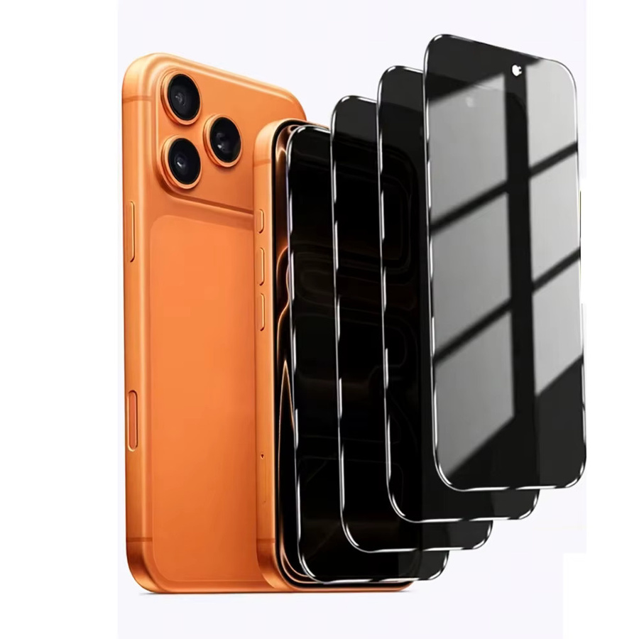 NNBILI 4 Stück Blickschutzfolie Anti-Spy Panzerglas für iPhone 18 Pro Max, 17, 16, 15, 14, 13, 12, 11 Pro Max, transparent - Bild 6
