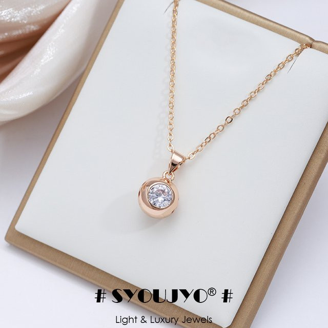 SYOUJYO Halskette, 585 Gold, Roségold, Zirkonia, Damen - Bild 1