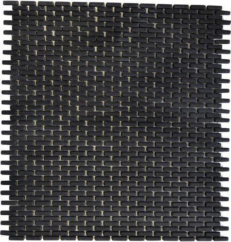 HuH Mosaik Mosaikfliese Cuba aus Glas in Schwarz als Wandbelag oder Bodenbelag, Breite: 29,7 cm, Länge: 27,5 cm - Bild 1